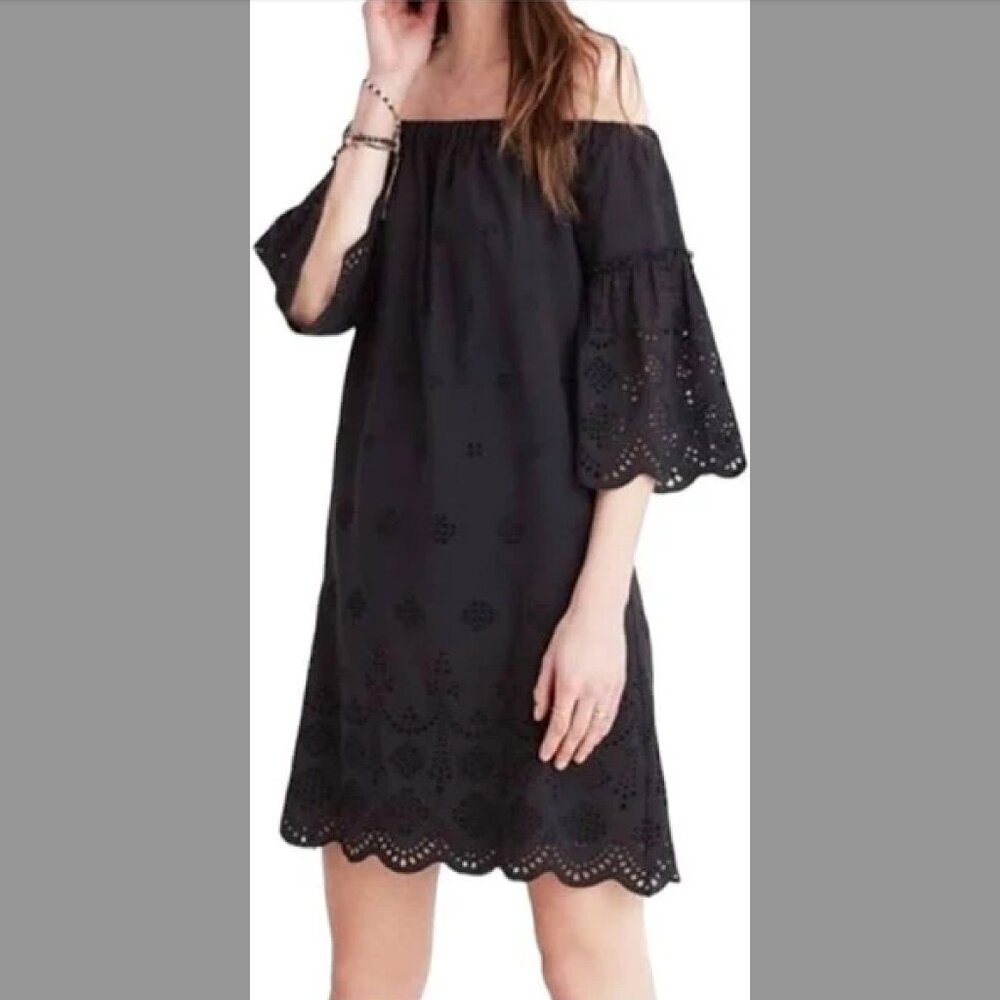Madewell Eyelet Off The Shoulder Dress - Size 12